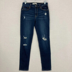 KanCan Medium Wash Distressed Soft‎ Stretch Skinny Jeans size 28